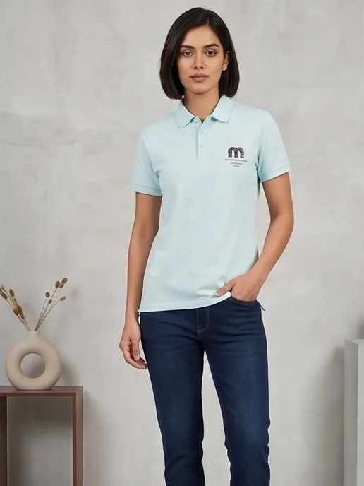 Arch Crest Polo (Sea Blue Edition)