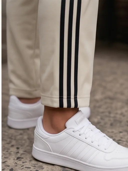Athletic Track Pants 3-Stripe - Beige