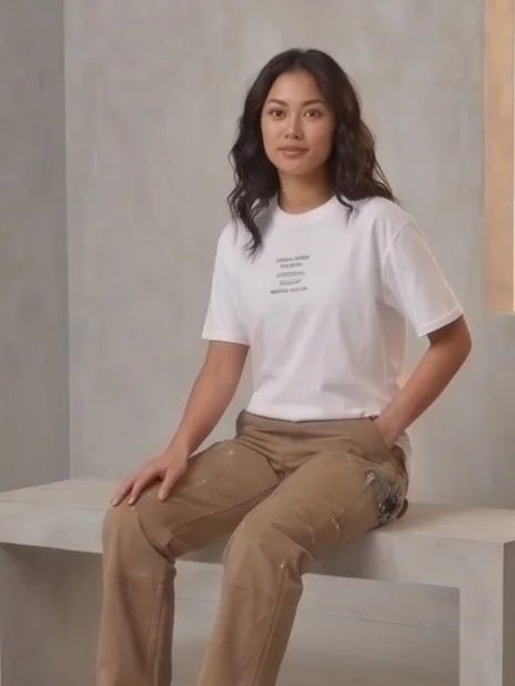 Chronicle Tee - Women Editorial Seated Pose