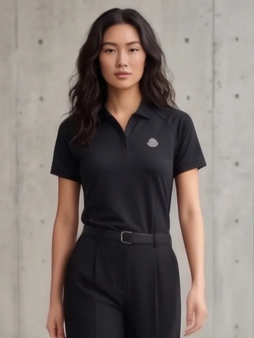 Phantom Polo (Stealth Black) - Women Front Studio Standing Portrait