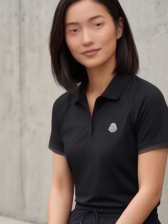 Phantom Polo (Stealth Black) - Women Front Seated Editorial Pose