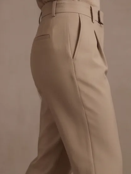 Sartorial Double-Pleated Trouser - Side Profile View