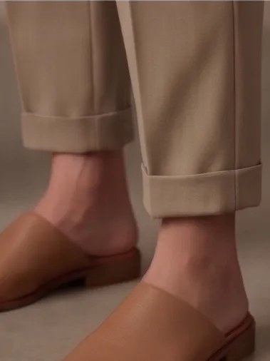 Sartorial Double-Pleated Trouser - Turn-Up Cuffed Hem Detail