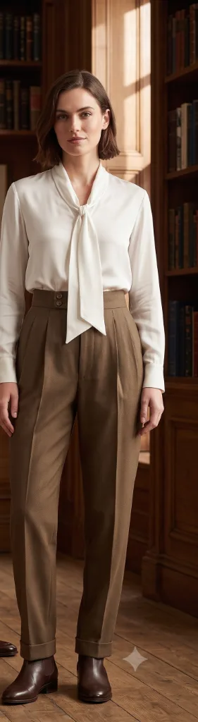 Sartorial Double-Pleated Trouser - Brown