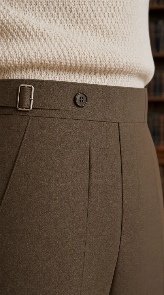 Sartorial Double-Pleated Trouser - Brown