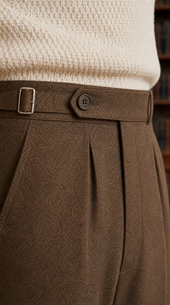 Sartorial Double-Pleated Trouser - Brown
