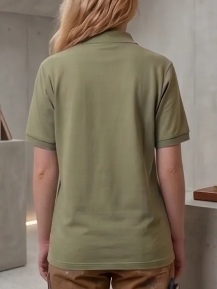 Scout Polo (Sage Green) - Women Back Silhouette