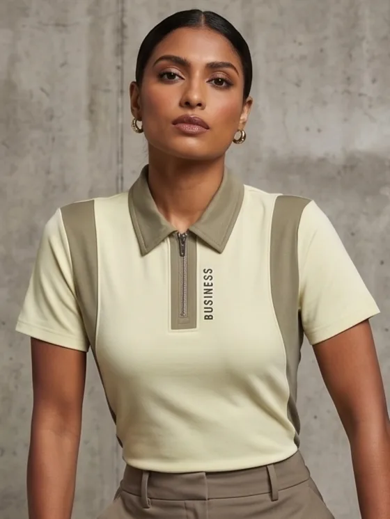 Tech-Zip Business Attire (Sage Edition) - Women Front Studio Standing