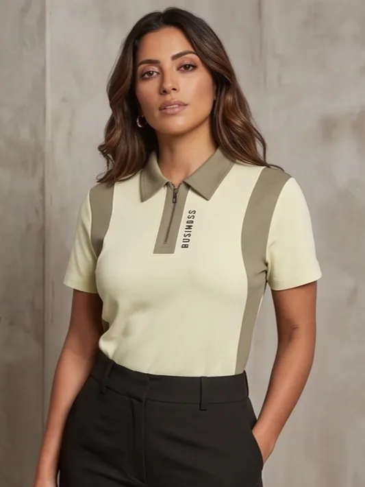 Tech-Zip Business Attire (Sage Edition) - Women Editorial Standing Pose